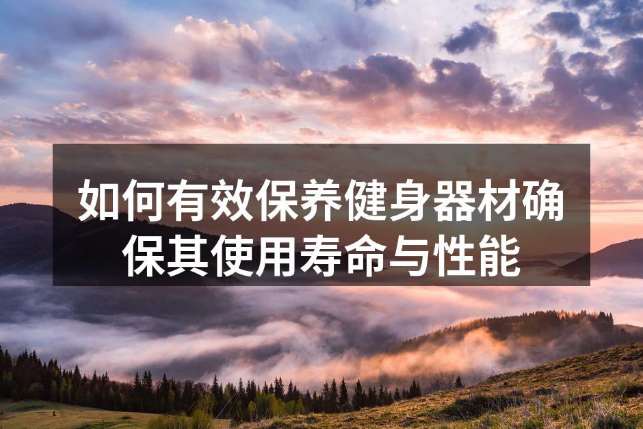 如何有效保养健身器材确保其使用寿命与性能