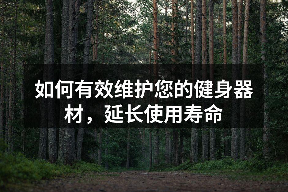 如何有效维护您的健身器材，延长使用寿命